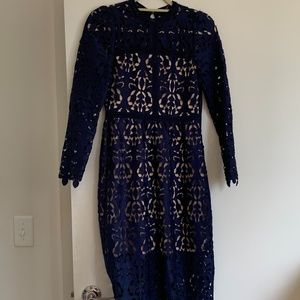Dark blue Mid length dress